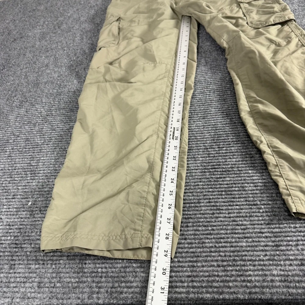 REI Mens Cargo Hiking Pants Khaki Tan Nylon Outdoor Trousers Size M 30L
